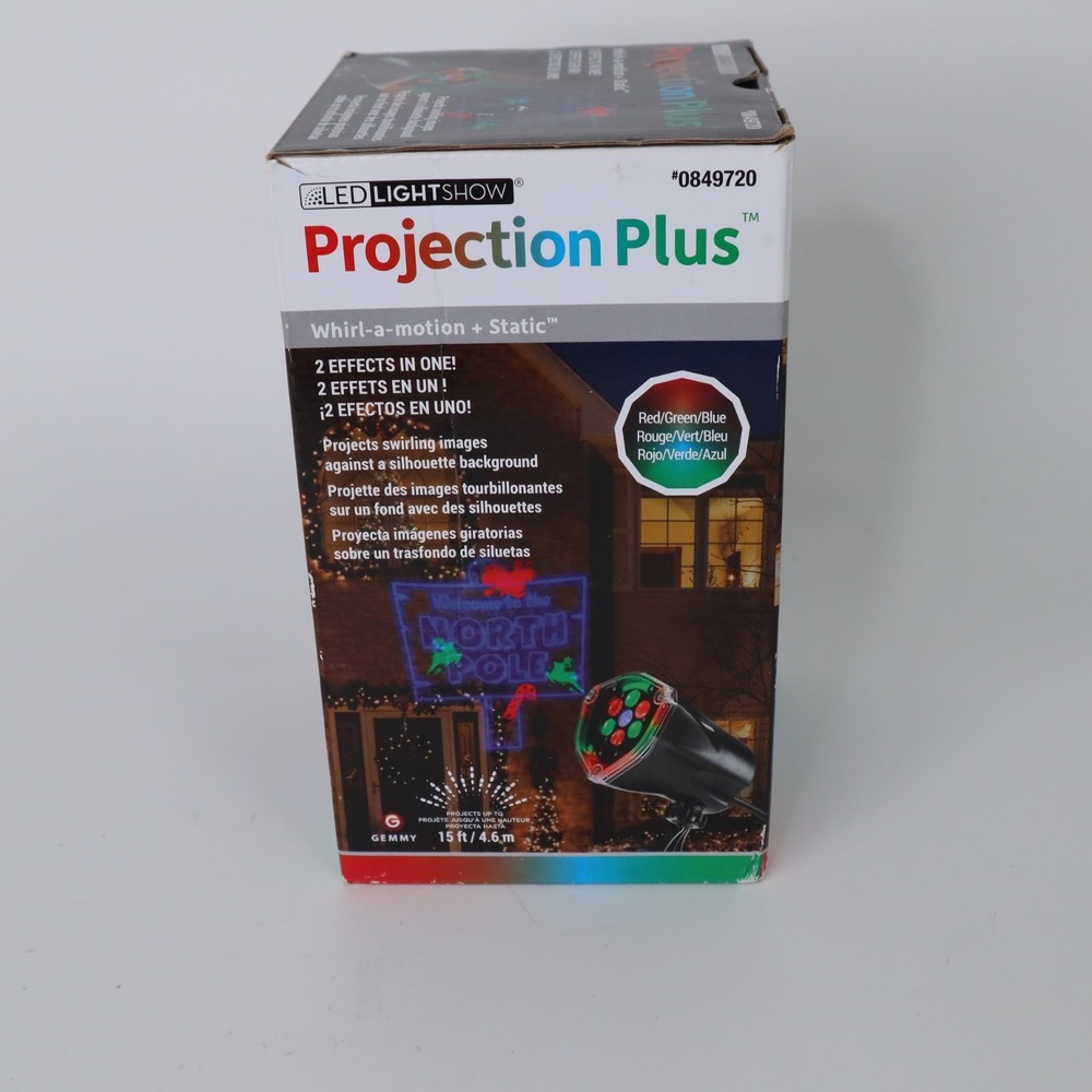 Lightshow Projection Christmas Holiday North Pole Whirl-a-Motion LED Spotlight - Picture 6 of 9